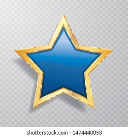 estrella roja dorada con sombra transparente, icono de éxito comercial