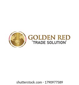 Golden Red Trade Solution Logo Design