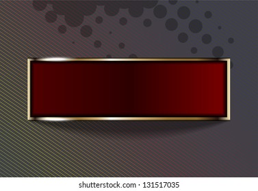 Golden red vector banner