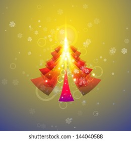 Golden and red winter tree