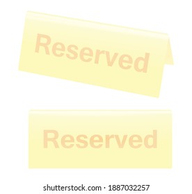 Golden reserved sign. vector illustration