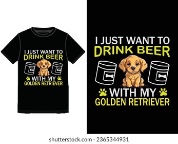 Golden Retrieve dog t shirt design