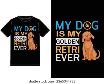 Golden Retrieve dog t shirt design