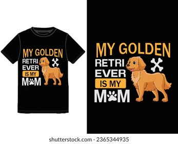 Golden Retrieve dog t shirt design