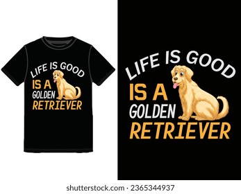 Golden Retrieve dog t shirt design
