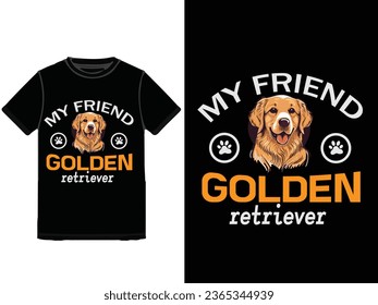 Golden Retrieve dog t shirt design