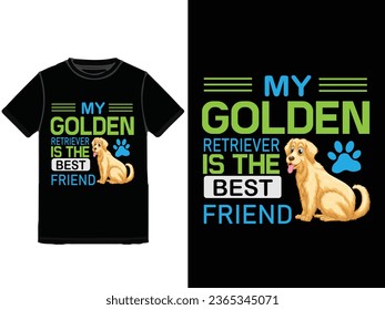 Golden retrieve t shirt design