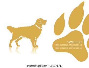 Golden Retriever Background - Vector Illustration