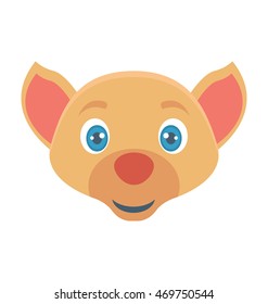 Golden Retriever Colored Vector Icon
