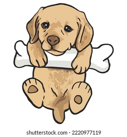 Golden Retriever Dog Colored Drawing