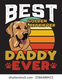 Golden Retriever Dog Dad Gift – Cute Puppy Lover T-Shirt, Hoodie, Tote Bag for Pet Owners