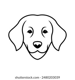 Golden Retriever Hundekopf-Symbol