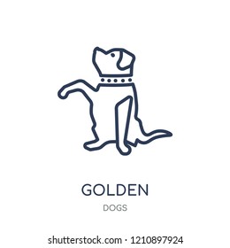 Golden Retriever dog icon. Golden Retriever dog linear symbol design from Dogs collection. Simple outline element vector illustration on white background.