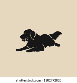 Golden Retriever dog - isolated vector illustration