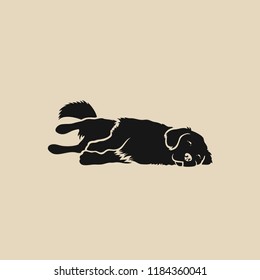 Golden Retriever dog - isolated vector illustration