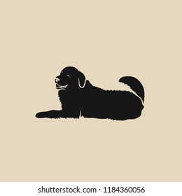 Golden Retriever dog - isolated vector illustration