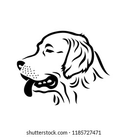 Golden Retriever dog - isolated vector illustration