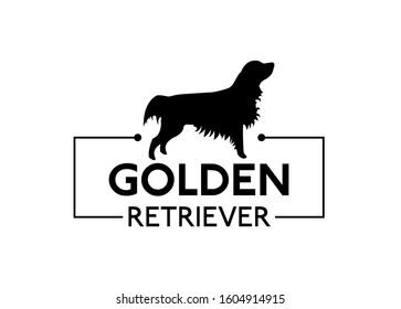 Golden Retriever dog logo vector