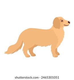 golden retriever dog mascot standing