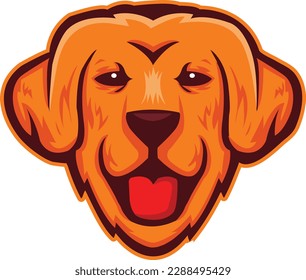 golden retriever dog mascot  character logo design