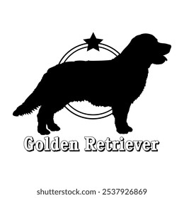 Golden Retriever. dog silhouette,  dog, dog breeds, logo, vector, silhouette, logo design, animal, illustration, icon, sign, design, black,  symbol, pet