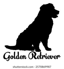 Golden Retriever dog silhouette, dog breeds, logo, vector, silhouette,  animal, illustration, icon, sign, design, black, symbol, pet, love
