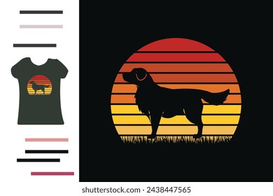 Golden Retriever Hund T-Shirt Design