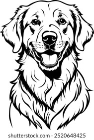 Golden Retriever dog vector silhouette, dog vector 