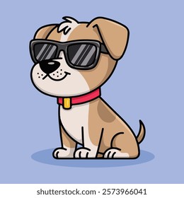 golden retriever dog vector smiling face with sunglasses | A cute Happy golden retriever dog face cartoon illustration, lab dog breed clip art element design with tongue out, Dog Face.