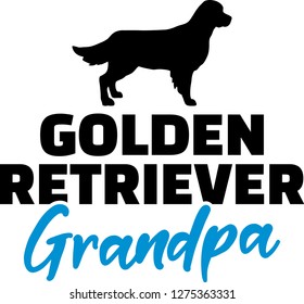 Golden Retriever Grandpa silhouette black