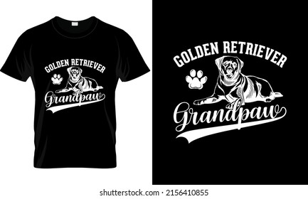 Golden Retriever Grandpaw t shirt design, dog t shirt, t-shirt