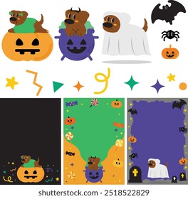 Golden Retriever Halloween clip art