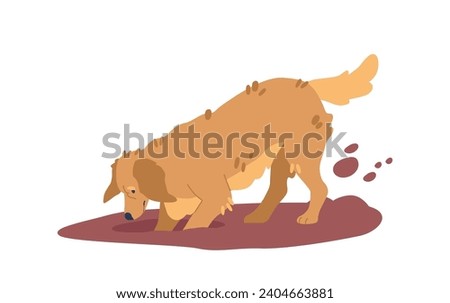 Golden Retriever Joyfully Digs Into The Soft Soil With Enthusiasm, Paws Flinging Dirt As Its Tail Wags, Embodying Joy