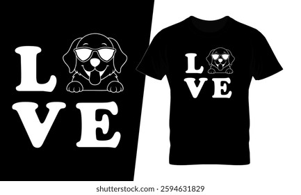 Golden Retriever love design for t-shirt, mugs, posters, prints etc.