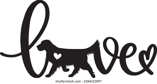 Golden Retriever Love Hund Svg Vektordatei