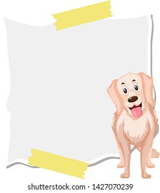 Recuperador de oro en la ilustración de la plantilla de nota