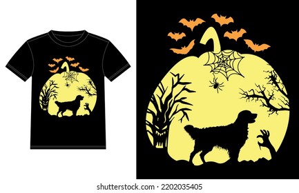 Golden Retriever in Pumpkin Funny Halloween T-Shirt
