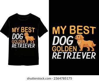 Golden retriever t shirt design