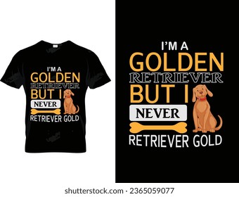 Golden retriever t shirt design 