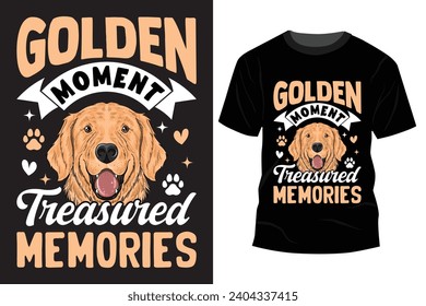 Golden Retriever T-shirt Design Vector Illustration