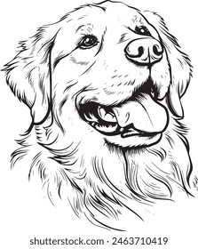 Golden Retriever Vektorgrafik Silhouette Illustration