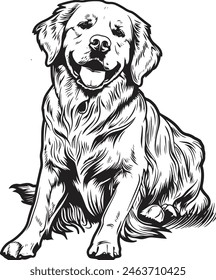 Golden Retriever Vektorgrafik Silhouette Illustration