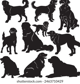 Golden Retriever Vektorgrafik Silhouette Illustration