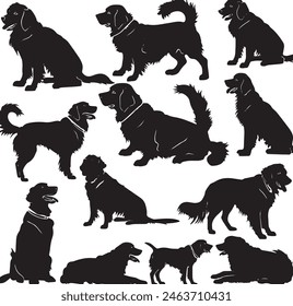 Golden Retriever vector silhouette illustration