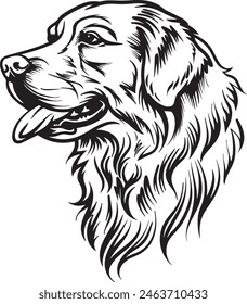 Golden Retriever vector silhouette illustration