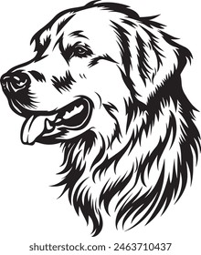 Golden Retriever vector silhouette illustration