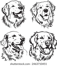 Golden Retriever Vektorgrafik Silhouette Illustration