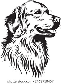 Golden Retriever vector silhouette illustration