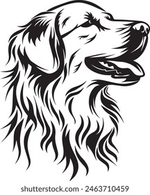 Golden Retriever vector silhouette illustration