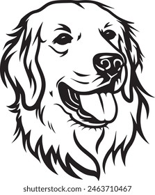 Golden Retriever Vektorgrafik Silhouette Illustration